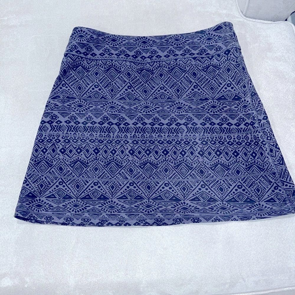 Athleta Blue Patterned Skirt